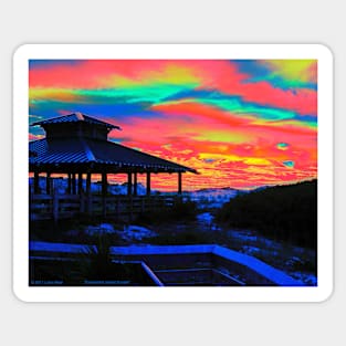 Enchanted Island Sunset Sticker